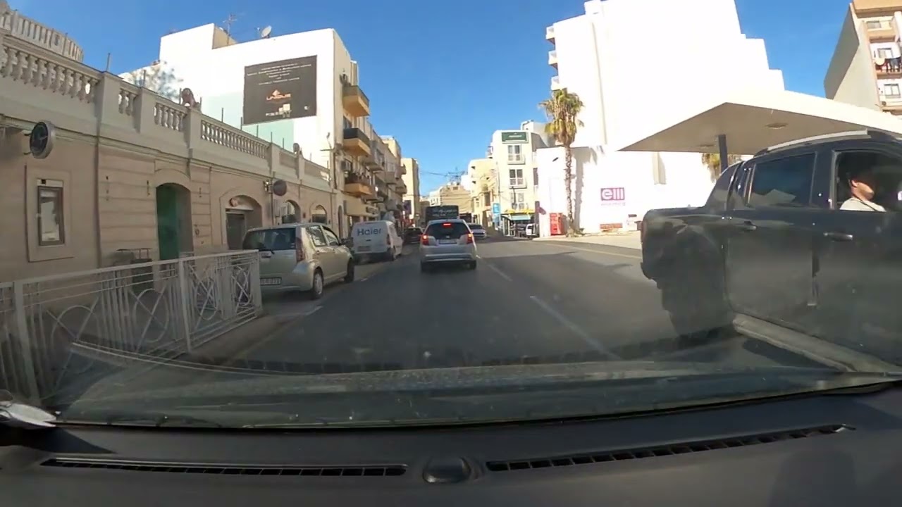 Driving from Bugibba to Mistra Bay(The old way)