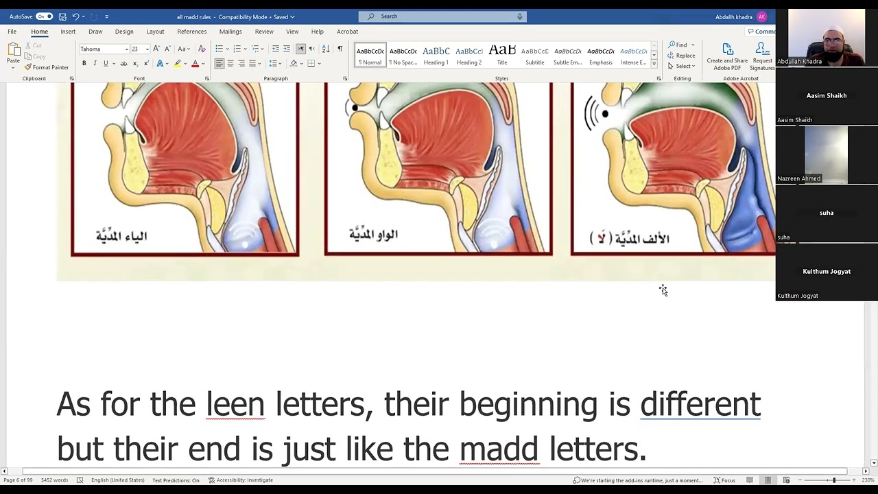 Aljazariyyah Made easy - Leen letters  - Madd of Leen - Arid & leen together - Sh. Abdullah Khadra