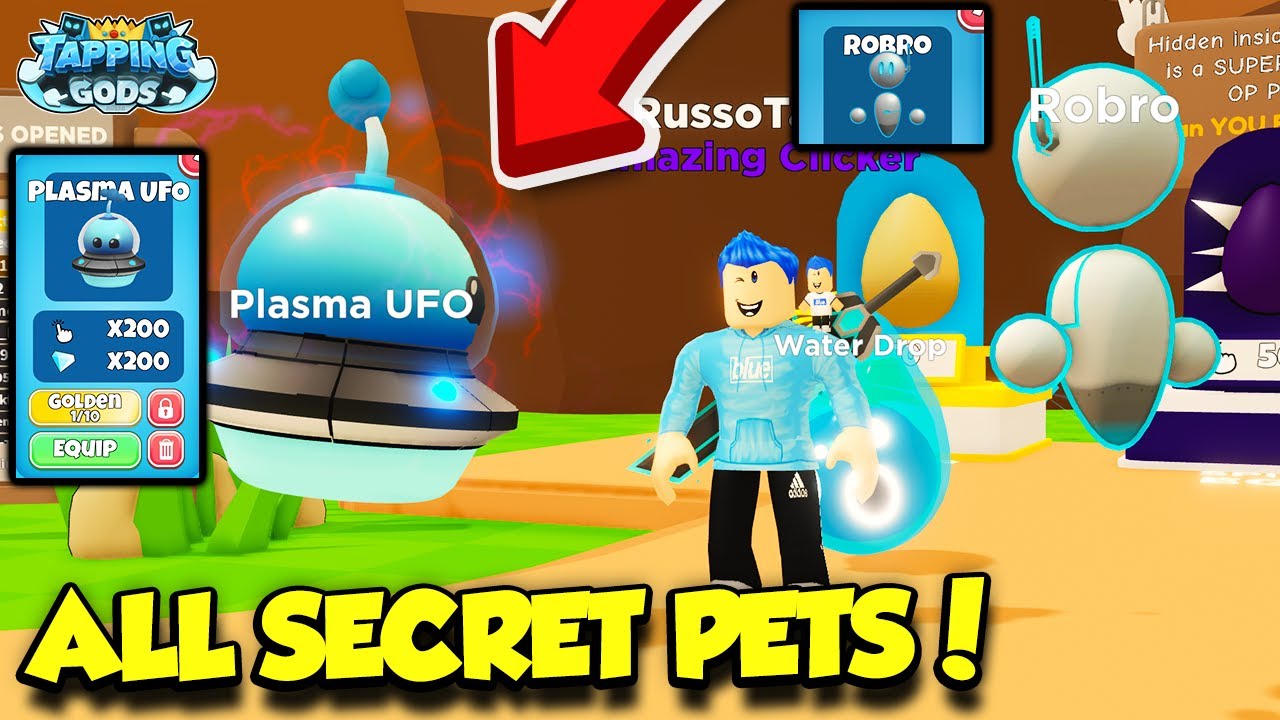 I Gave Myself ALL THE SECRET PETS In TAPPING GODS And They ARE SO OVERPOWERED!! (Roblox)