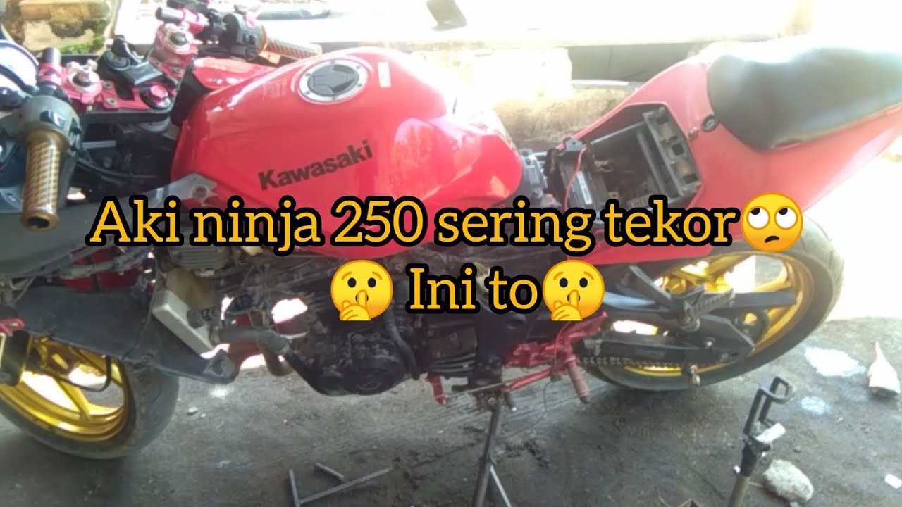 penyebab aki ninja 250 sering tekor