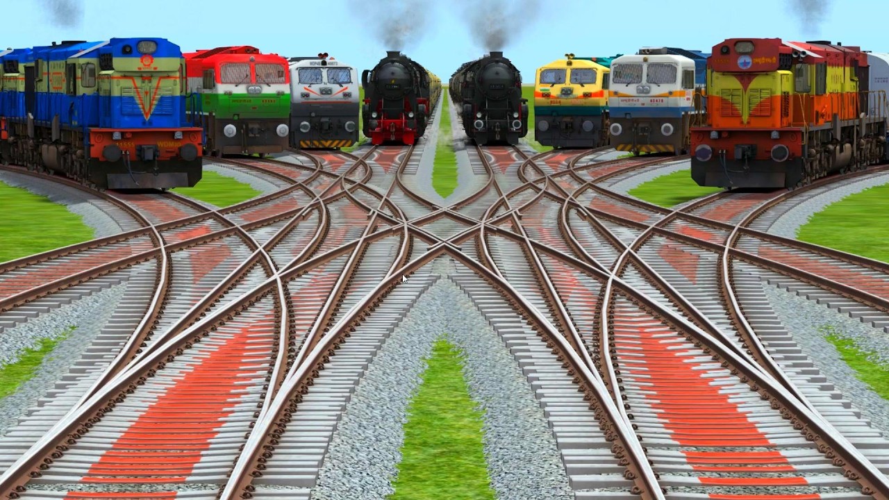Steam Engine vs Electric Train – Final Showdown! All Realistic Trains Gameplay On Bumpy Railroad 