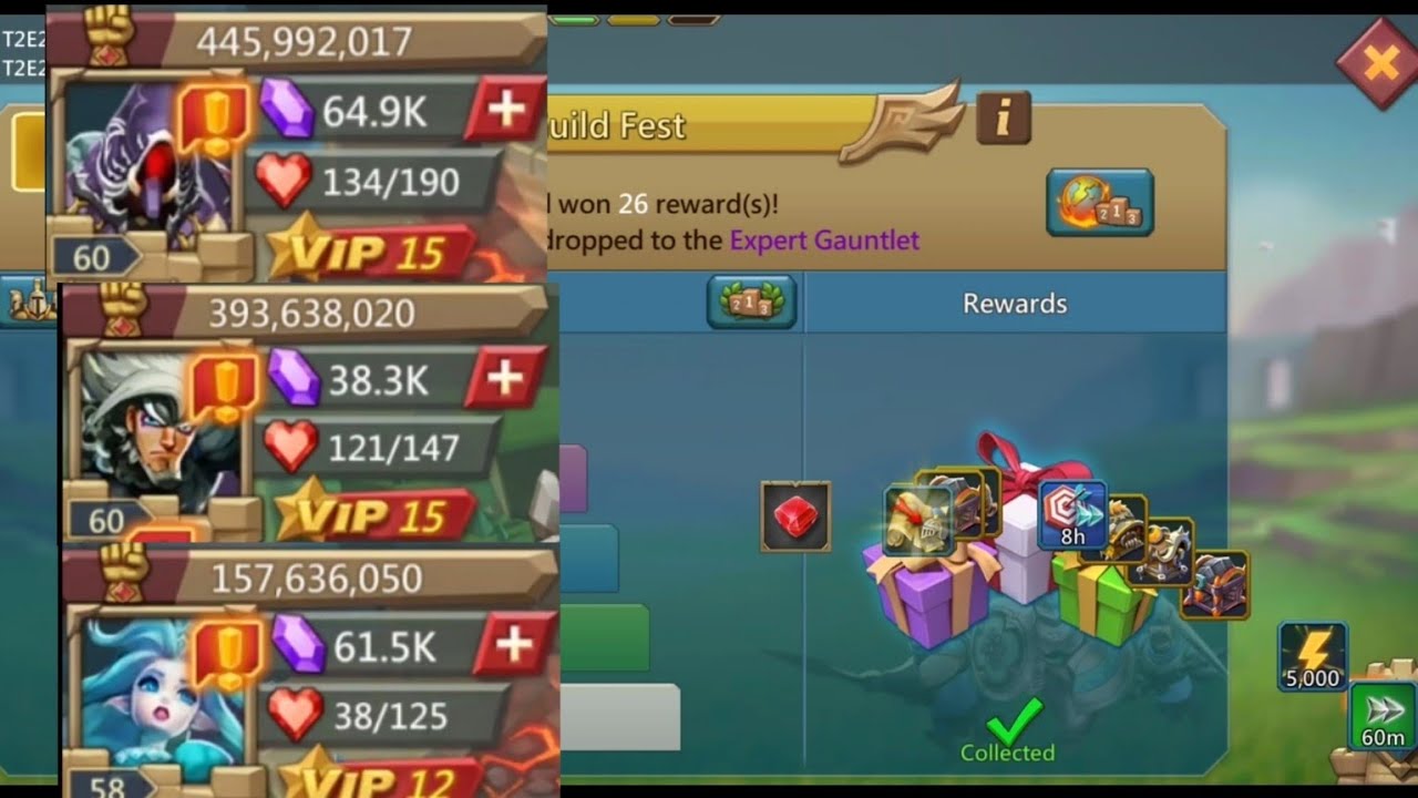 collect reward master gf for 3 trap account..lords mobile