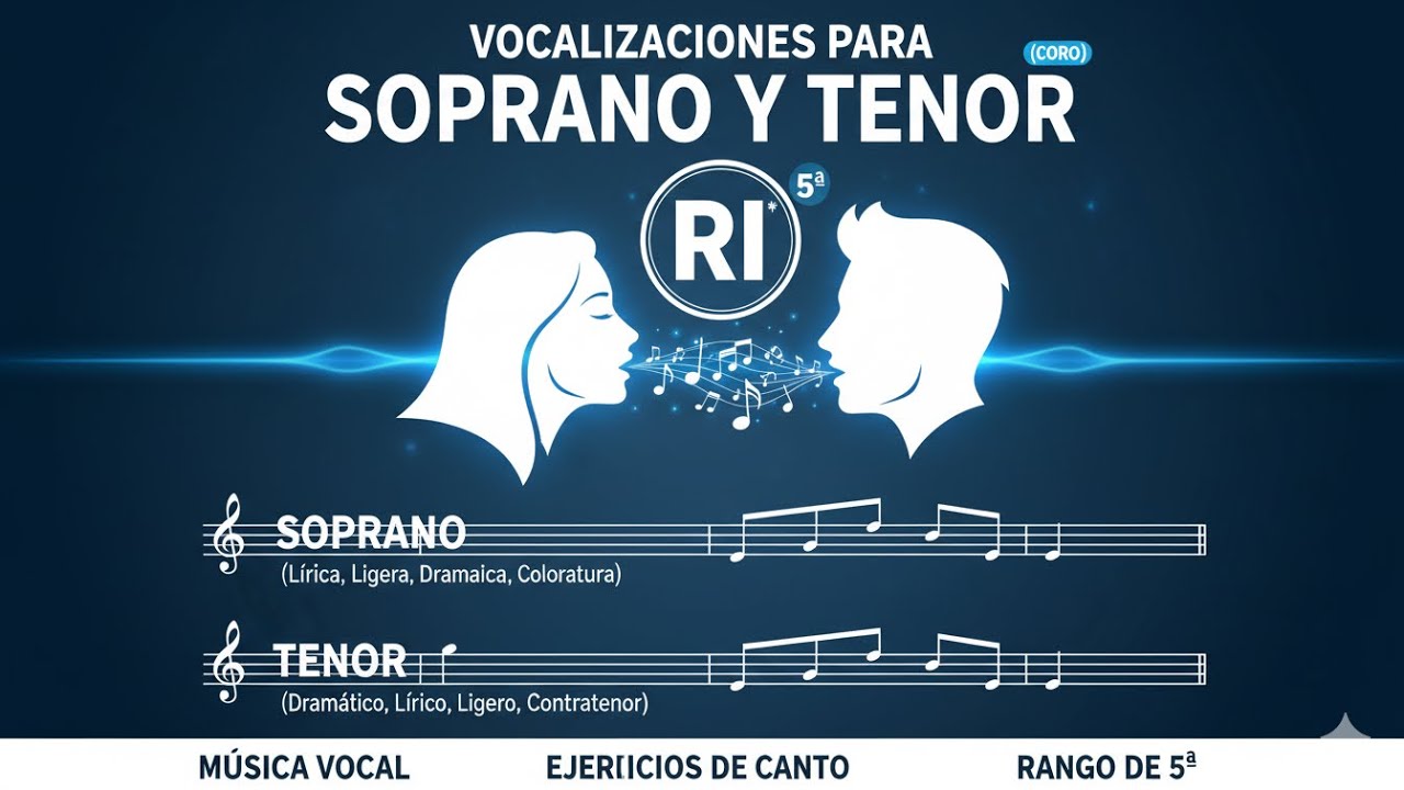 Vocalizaciones para SOPRANO y TENOR (CORO) | Ejercicios de Canto para Voces Agudas