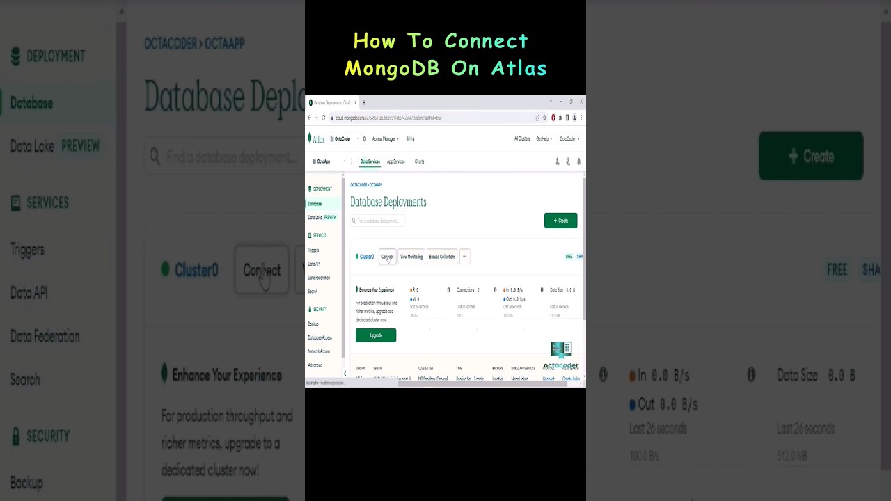 Как подключить MongoDB к Atlas. #mongodb #nodejs #database #restfulapi #webdesign