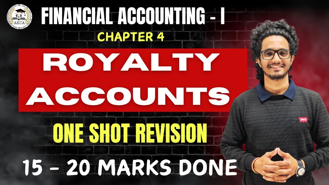 Royalty Accounts Revision | FY B.COM SEM - I | FINANCIAL ACCOUNTING | by DEVASHISH SIR