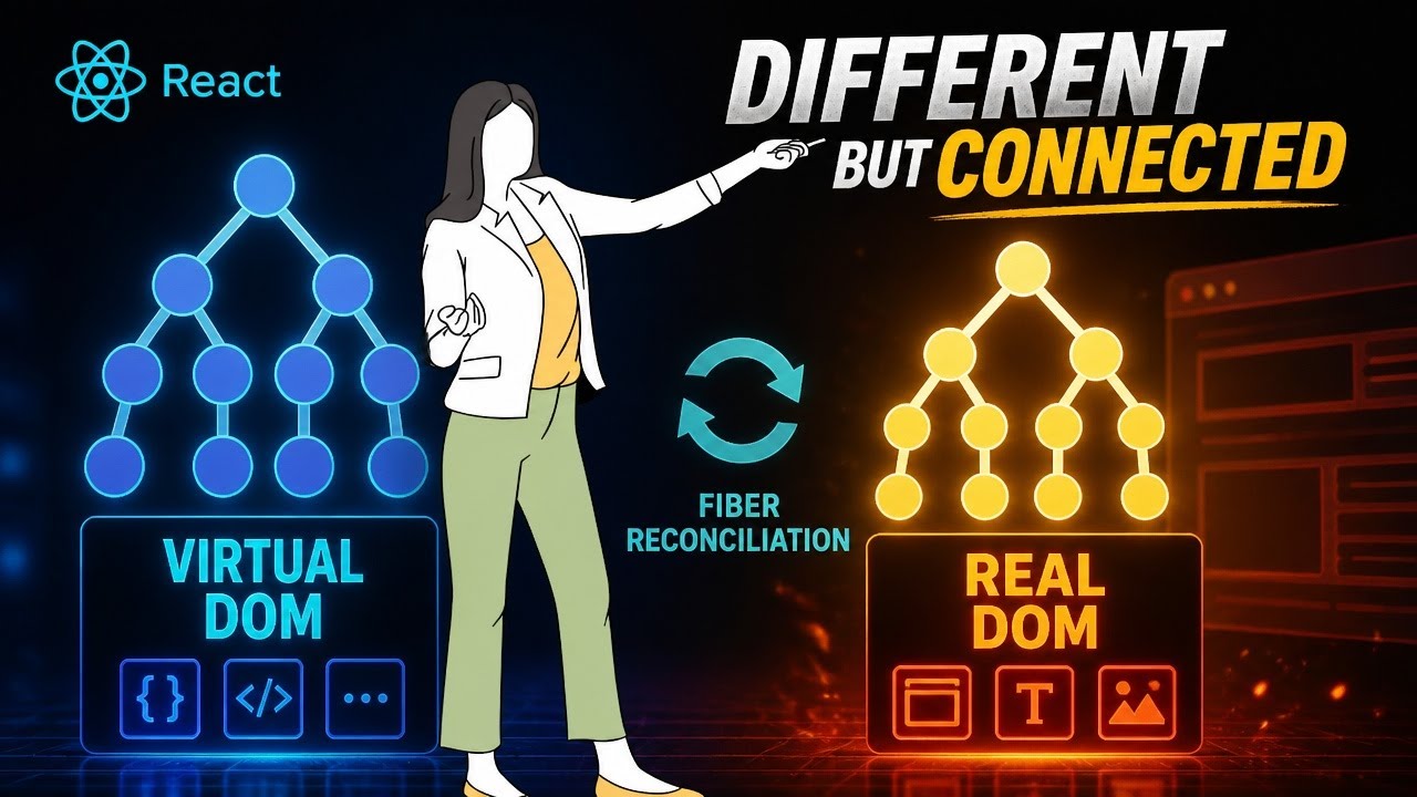 Virtual DOM and Real DOM React | Fiber and Reconciliation