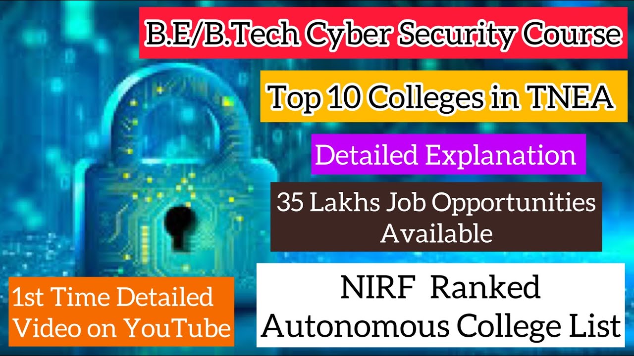 B.E Cybersecurity|Top 10 Colleges in Tamilnadu 2023|35 Lakh Job Offers|Best Course|Dineshprabhu