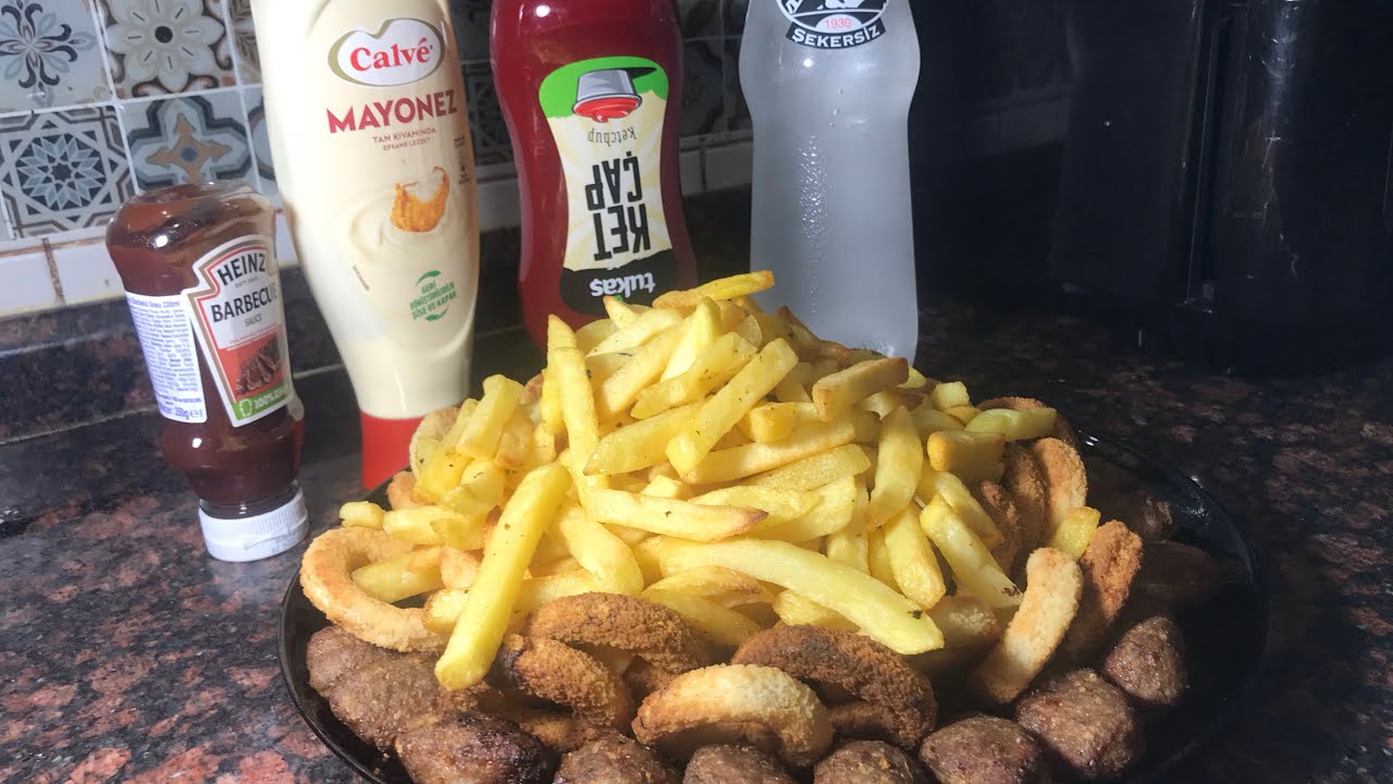 Xaomi Hut D9  Airfryer’de Donmuş Soğan Halkası ,Patates ve Anne Köftesi nasıl kızarıyor ?