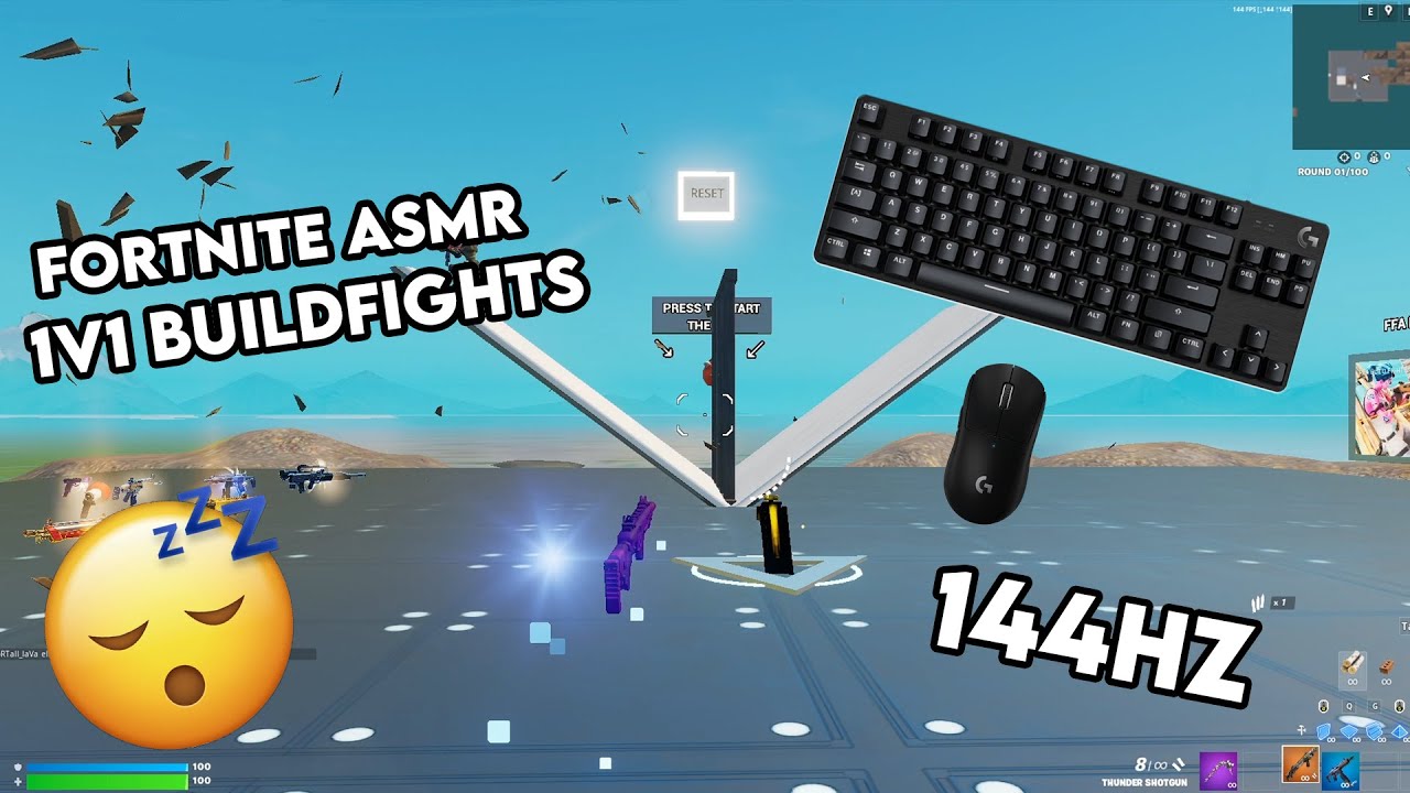 Logitech G413 SE ASMR Chill🤩 1v1 🏆Satisfying Keyboard Fortnite 144 FPS Smooth 1440p