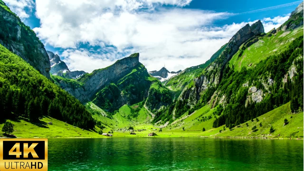 4K Laghi di Montagna. paesaggi mozzafiato .musica rilassante.