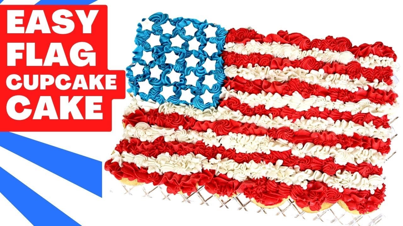 Easy Flag Cupcake Cake