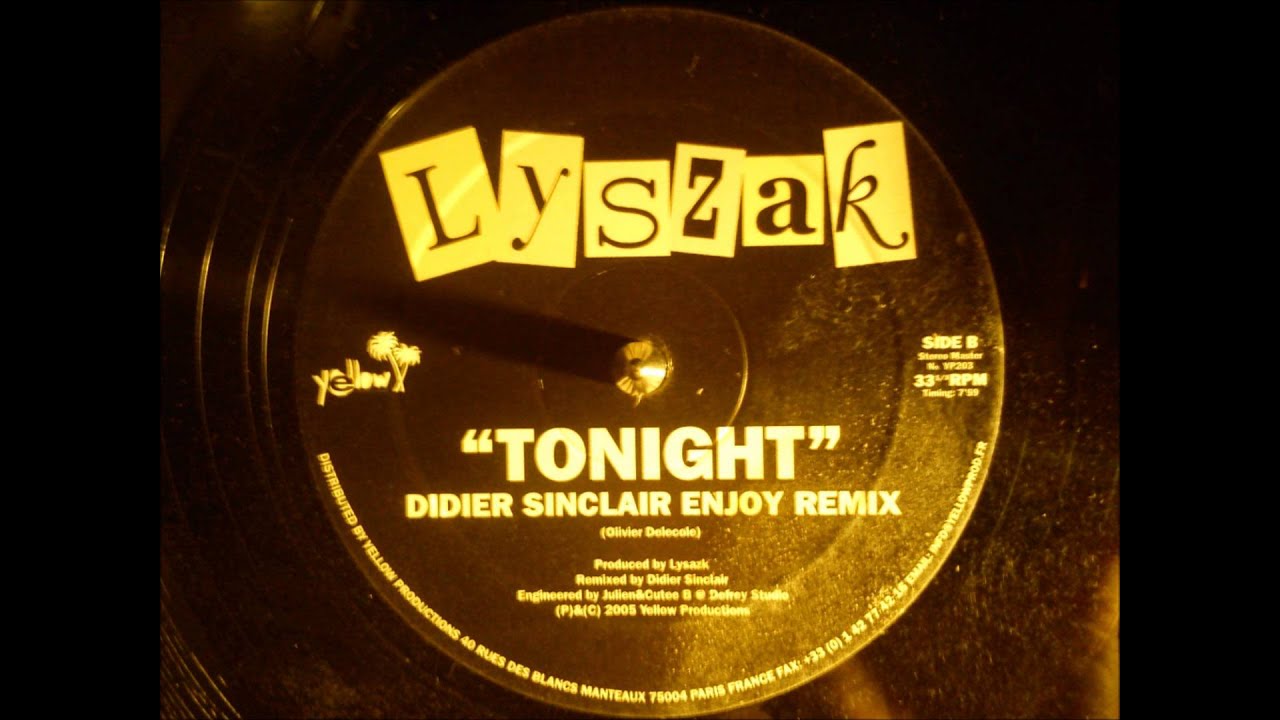 Lyszak - Tonight ( Didier Sinclair enjoy remix )