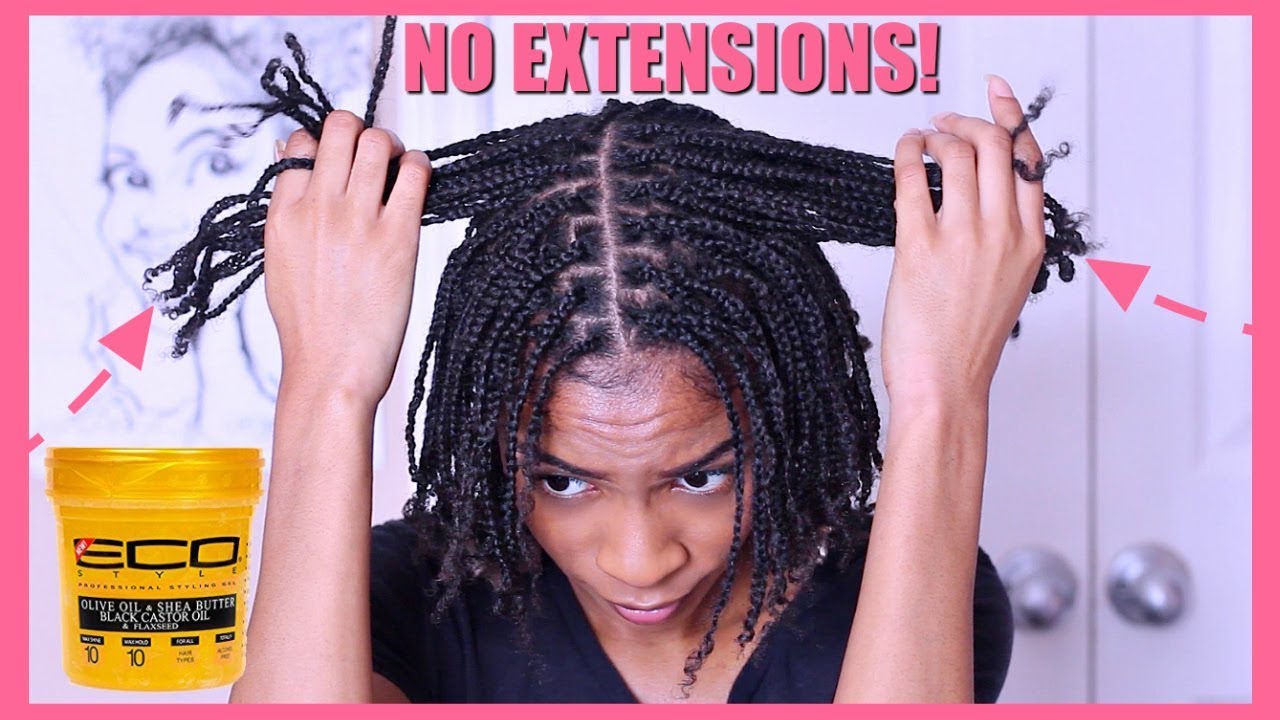 How To| Box Braids Protective Style on Natural Hair No Extensions