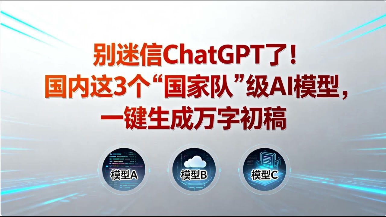别迷信ChatGPT了！国内这3个&ldquo;国家队&rdquo;级AI模型，一键生成万字初稿