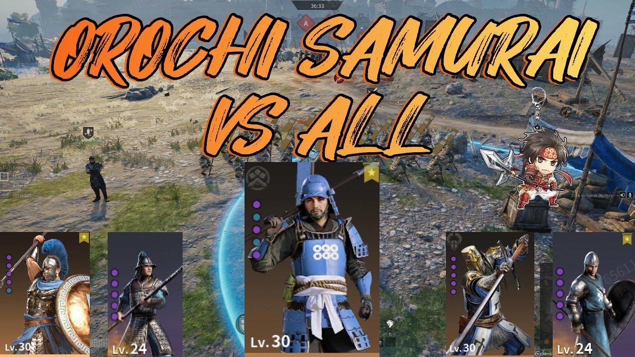 OROCHI SAMURAI VS ALL-1V1 TESTING TIME