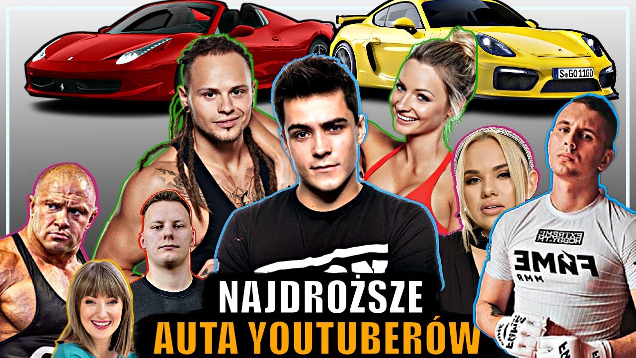 ⛔️ NAJDROŻSZE Auta Youtuber&oacute;w | Rafonix, Rezi, Kickster, Fit Lovers, Bestia
