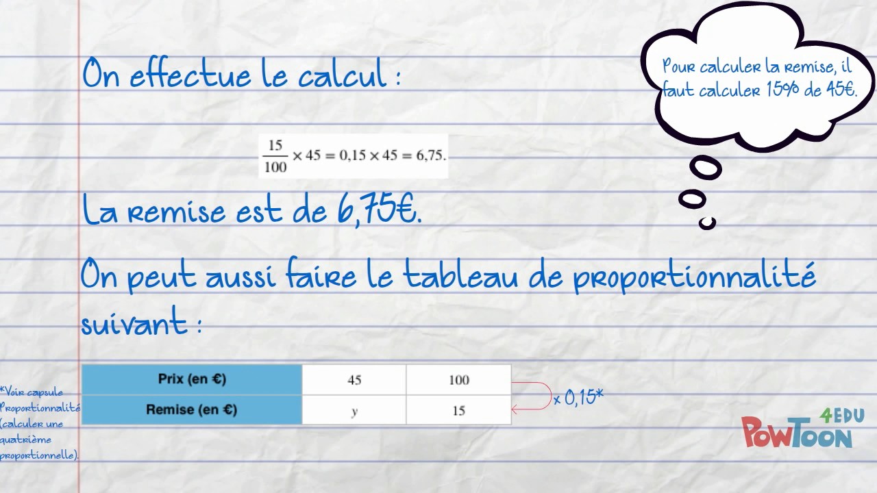 5ème Proportionnalité (pourcentage)