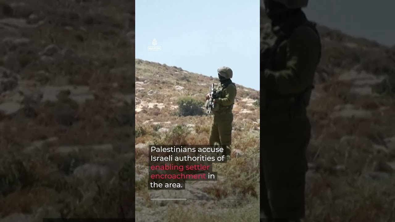 Palestinians confront Israeli settlers over land grab near Hebron
