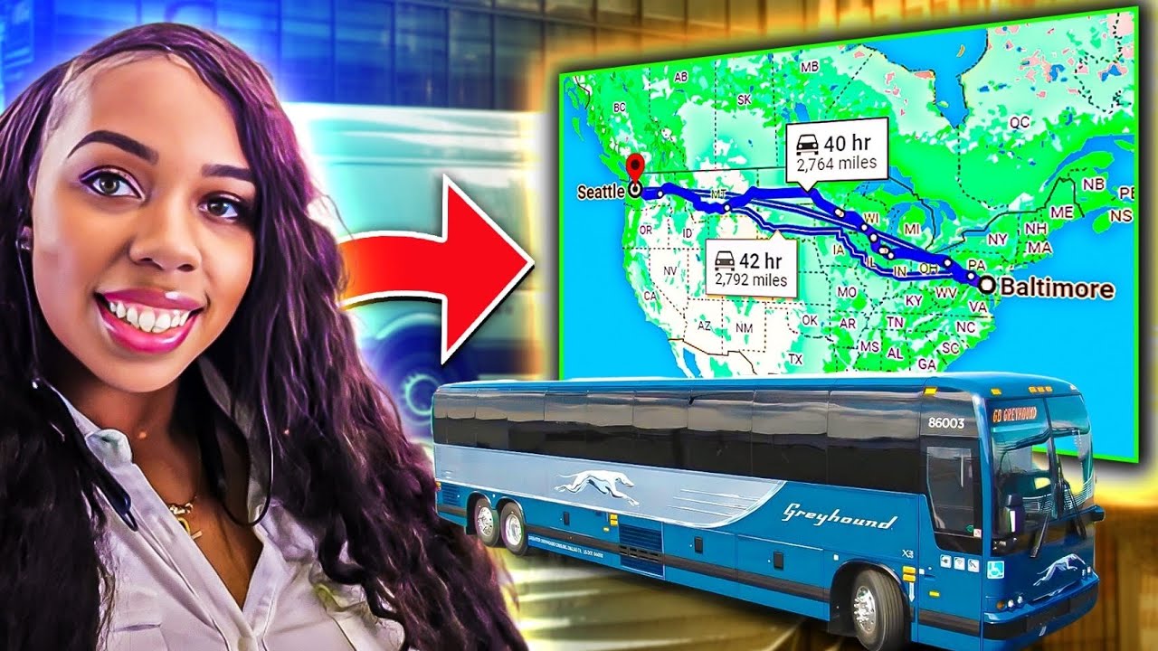 I took the Greyhound Bus We almost didn't make it❗️❗️❗️