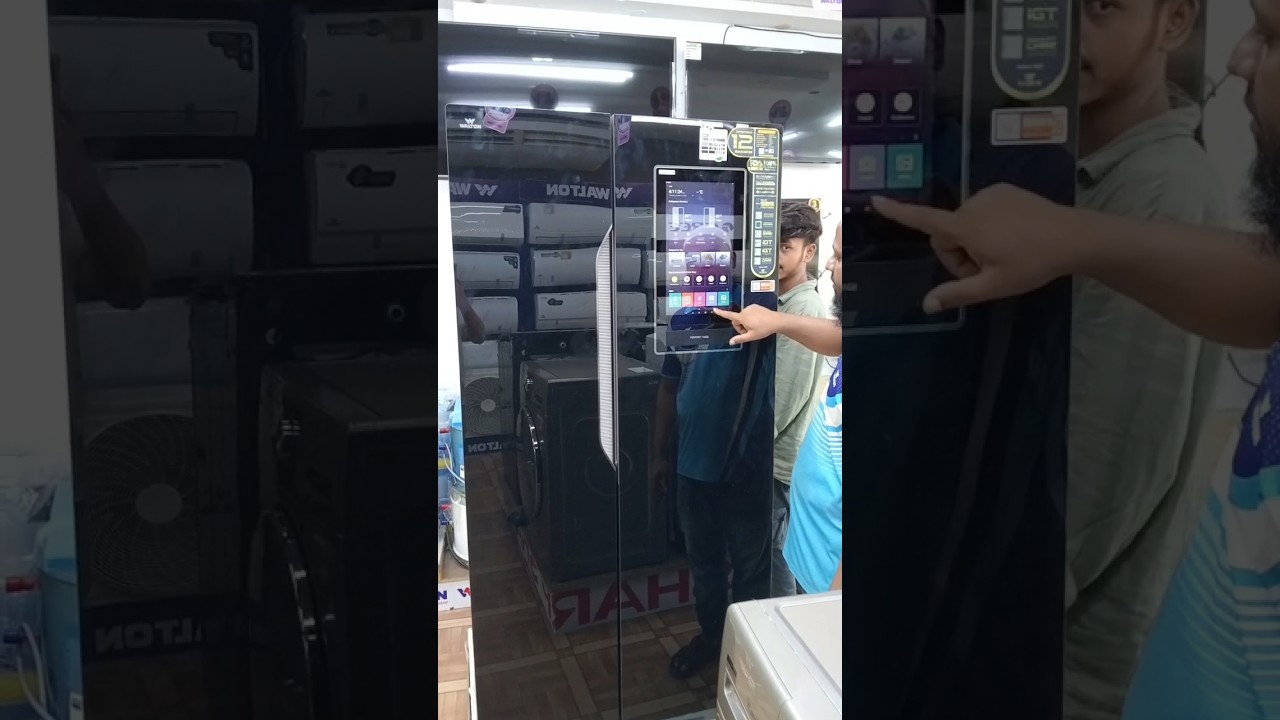 Walton smart fridge with TV || Walton new model fridge || #smartfridge