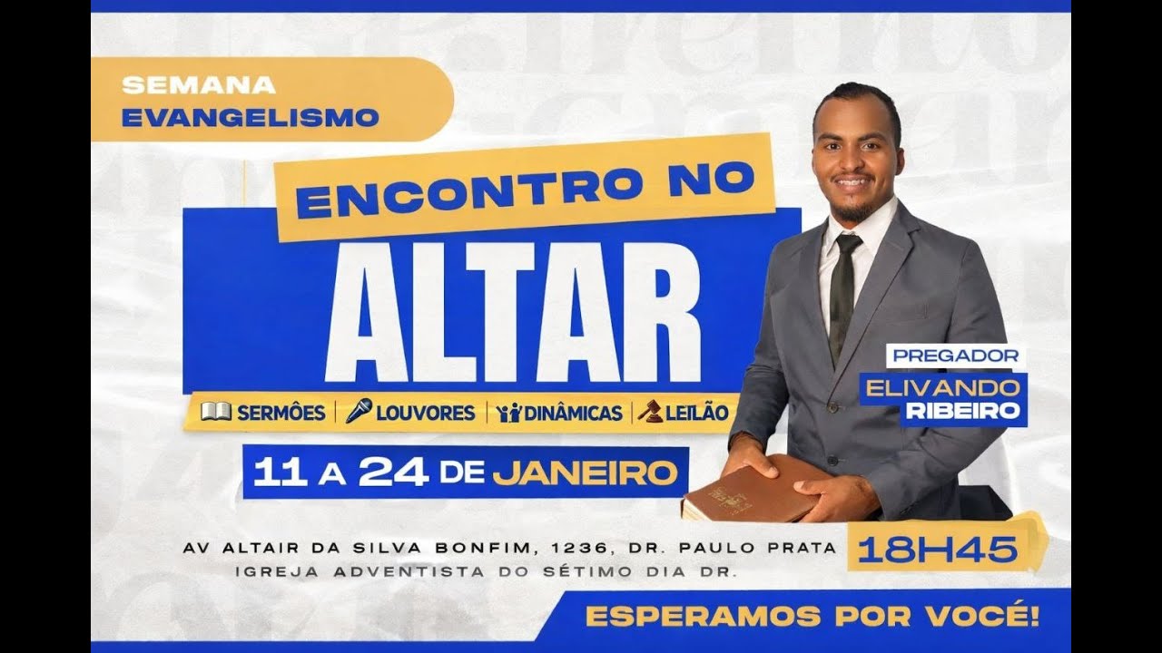 🔴Culto especial - Semana de evangelismo - Sábado - 24/01/2026