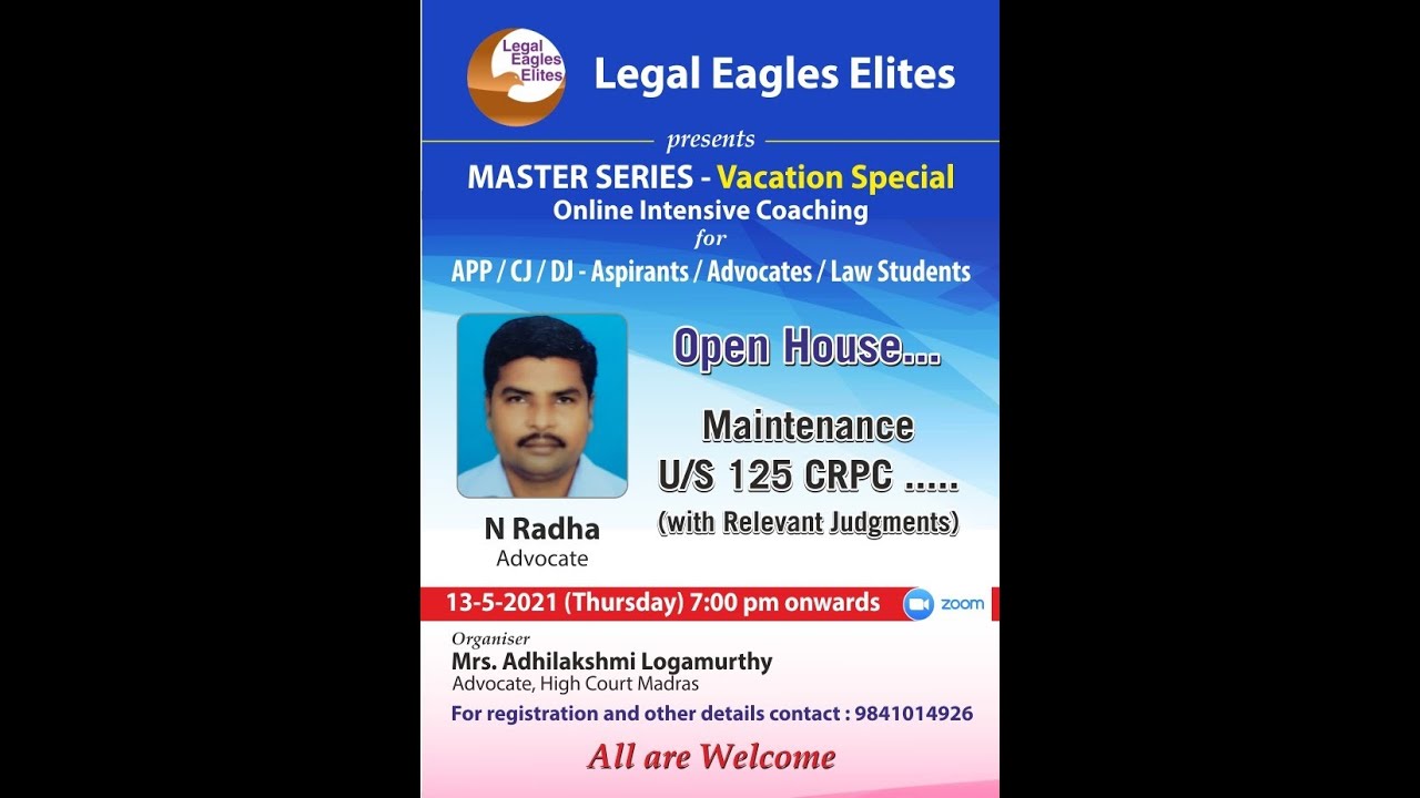 Maintenance U/S 125 CRPC (With Relevant Judgements) by Mr. N. Radha