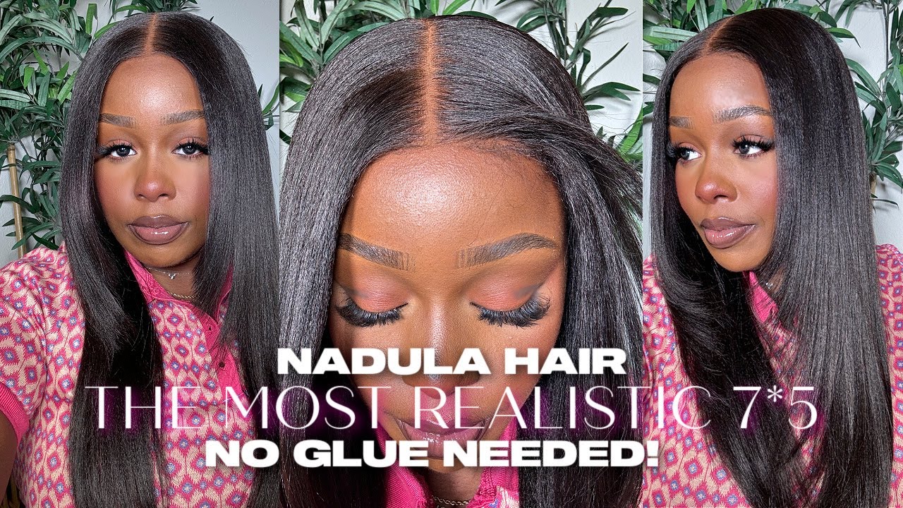 NEW KINKY EDGE YAKI STRAIGHT 7*5 WIG! BOMB EFFORTLESS TALK-THROUGH GLUELESS INSTALL! FT. NADULA HAIR