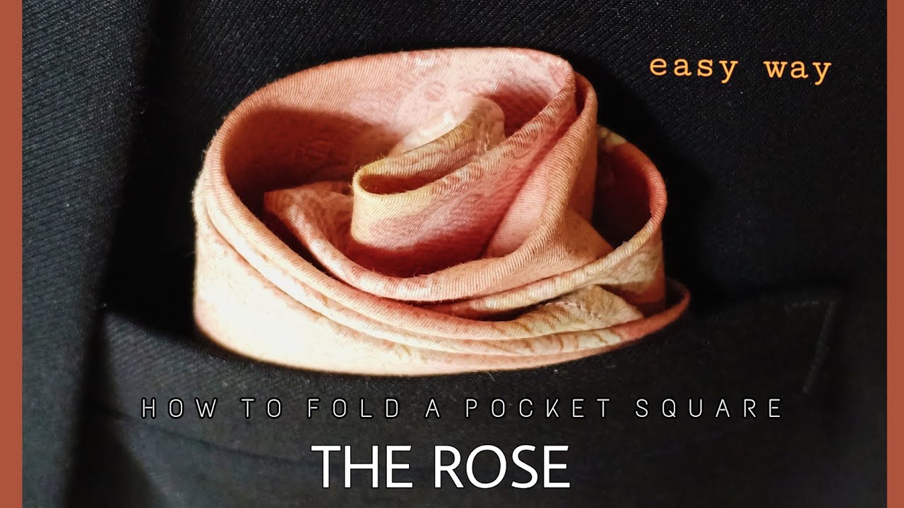 How to fold a pocket square . The rose fold . How to fold the rose