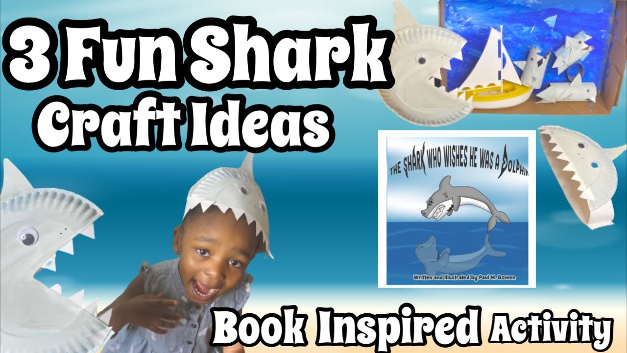 DIY Shark Crafts| Book Inspired Activities| Crafts for Kids|Activity Author
