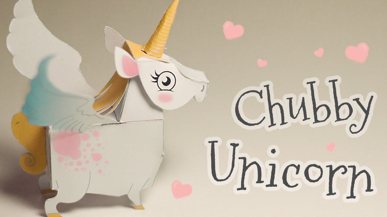 DIY Quickie Chubby Unicorn papercraft (step by step tutorial)