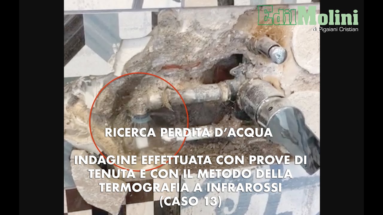 Indagine effettuata con prove di tenuta e con il metodo della termografia a infrarossi (caso 13)
