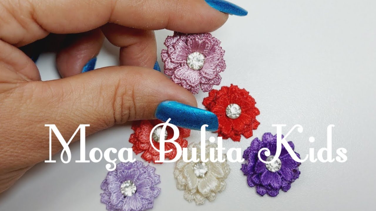 Como fazer Mini florzinha  3D em guipir fácil de fazer