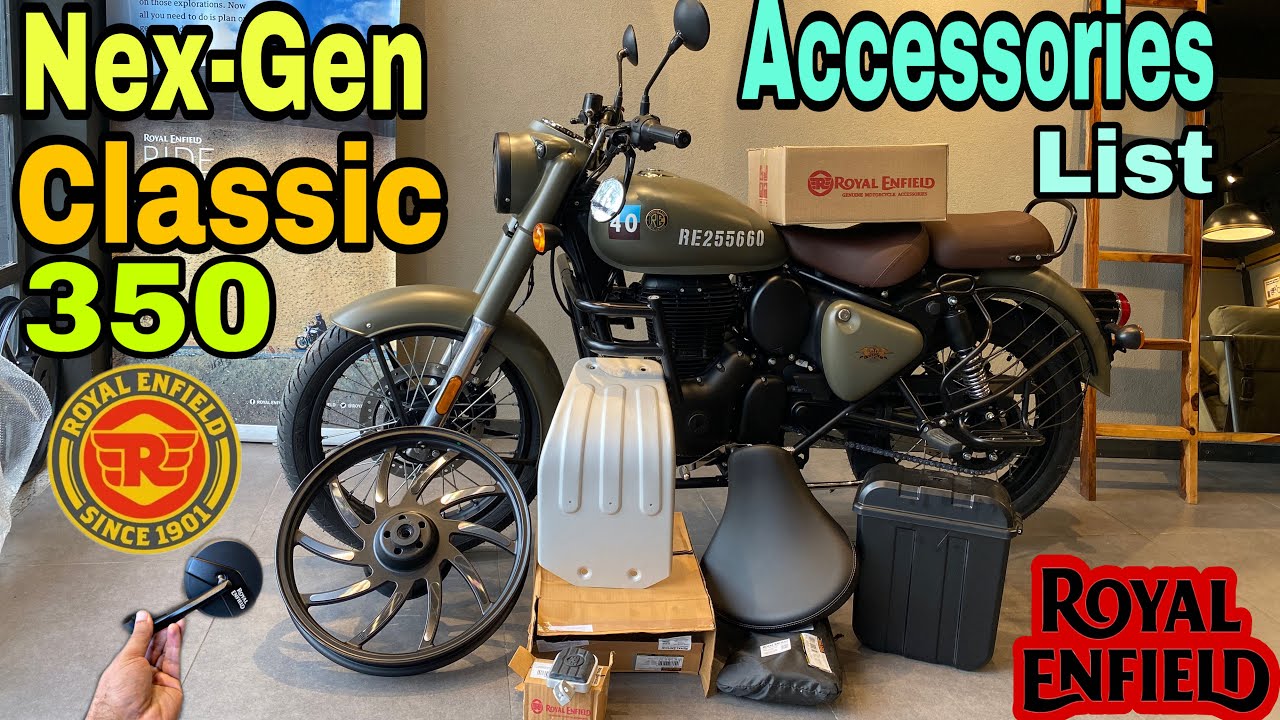 Next gen Royal Enfield Classic 350 | All Company Accessories List and Price