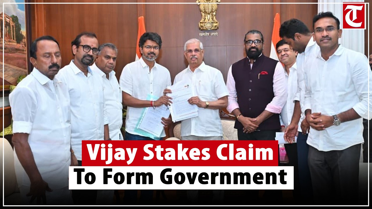 Tamil Nadu: TVK chief Vijay meets Governor Arlekar, stakes claim to form government