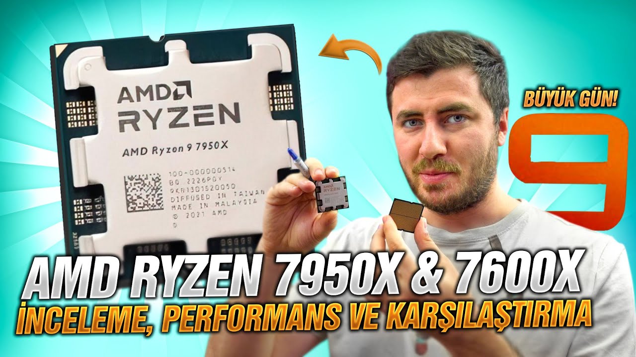 BÜYÜK GÜN! Ryzen 7950X & 7600X CPU İncelemesi & Benchmark Testleri