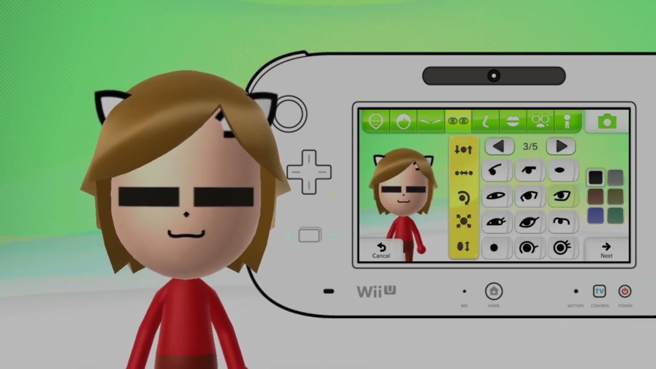 Wii U Mii maker theme + me making a Mii