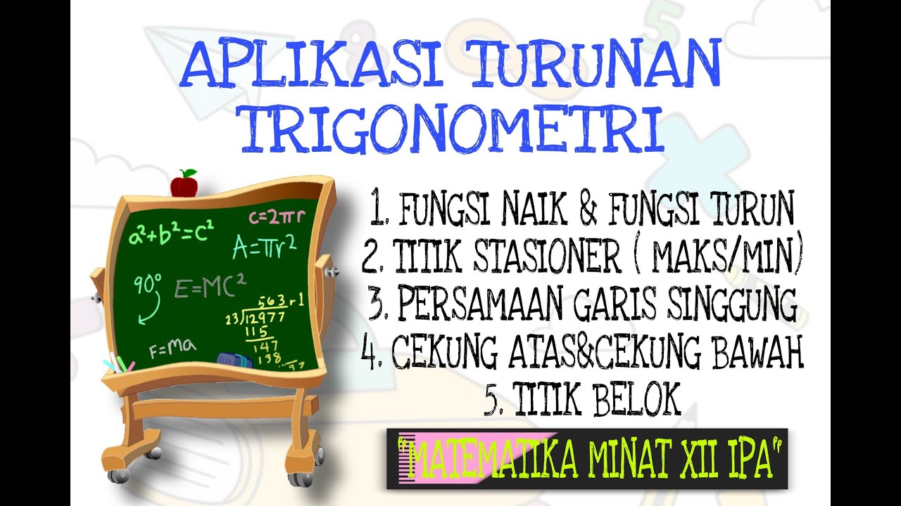 APLIKASI TURUNAN TRIGONOMETRI  | APLIKASI TURUNAN TRIGONOMETRI KELAS XII IPA