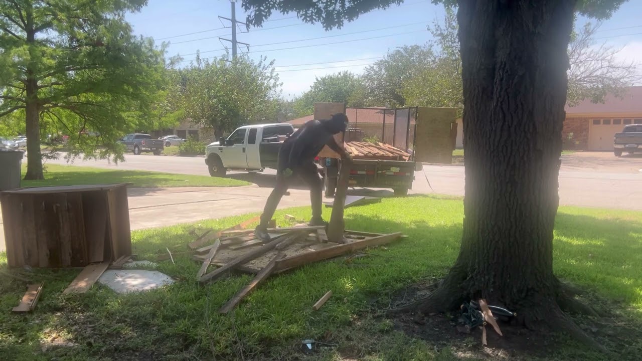 Construction debris removal in Fort Worth, Texas!!