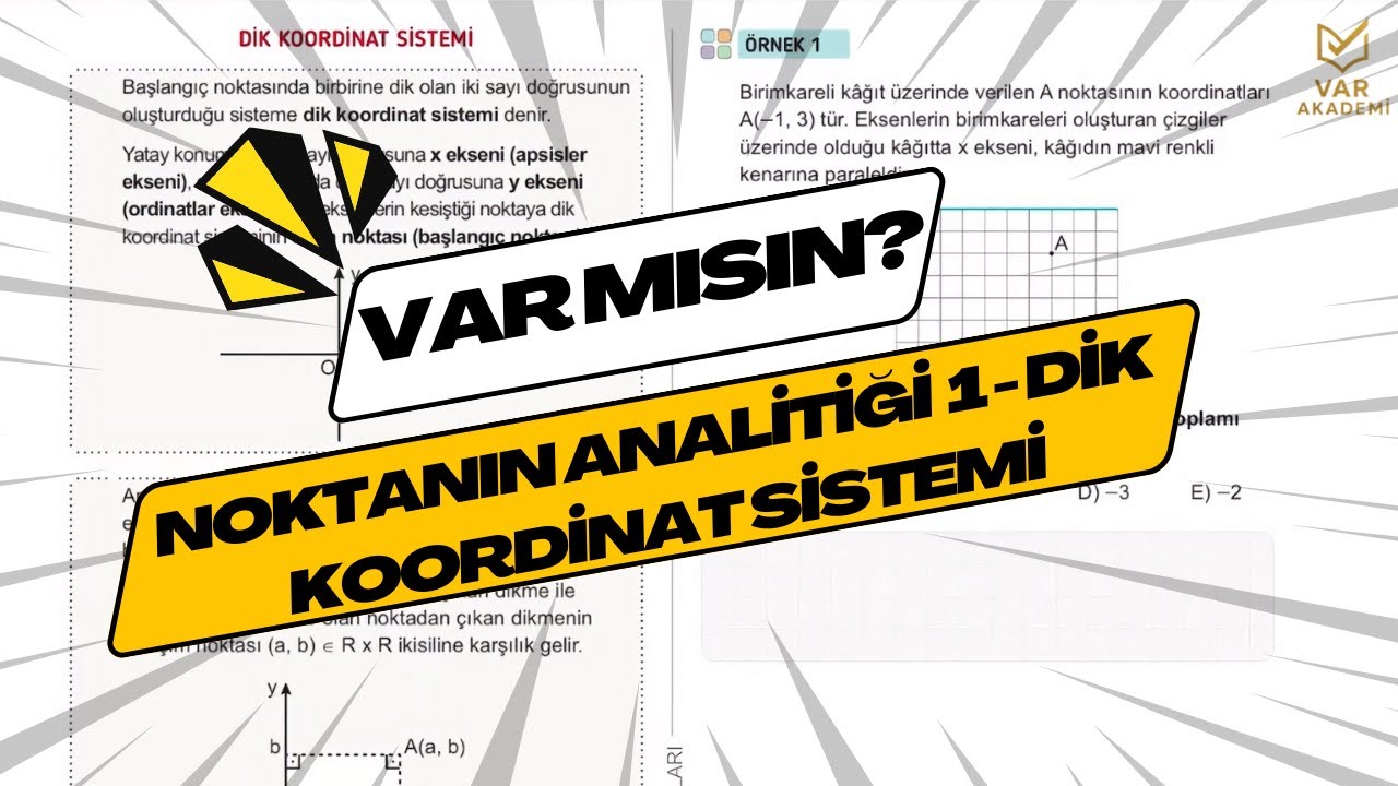 NOKTANIN ANALİTİĞİ 1 - Dik Koordinat Sistemi