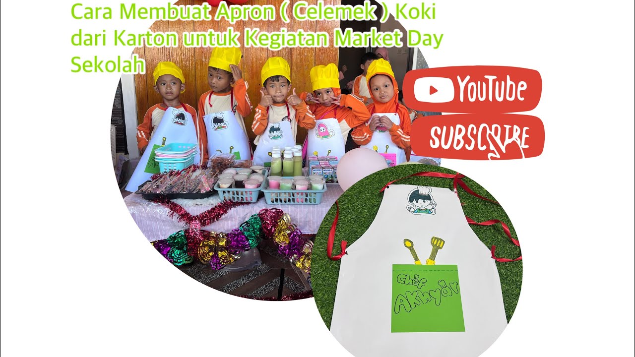Cara Membuat Apron ( Celemek ) Koki dari Karton dan Kalender untuk Kegiatan Market Day Sekolah