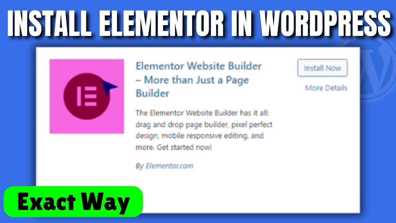 Как установить Elementor в WordPress (2026)