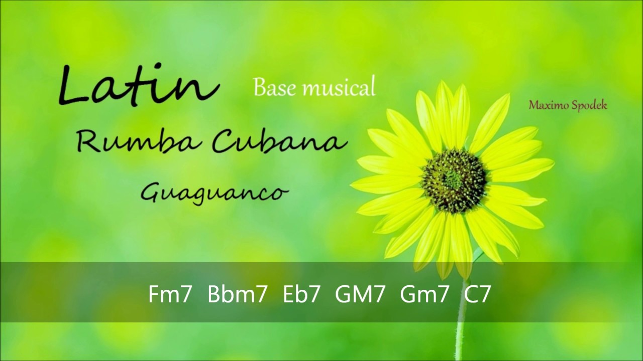 PISTA BASE  DE RUMBA CUBANA / GUAGUANCO EN F PARA TROMPETA, PIANO, GUITARRA, FLAUTA, PERCUSION ETC