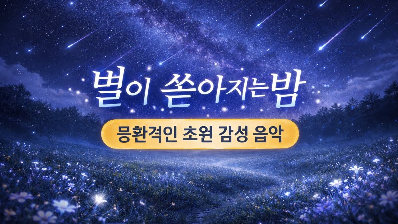 별이 쏟아지는 초원 🌠 | 몽환적인 밤 감성 테크노 발라드