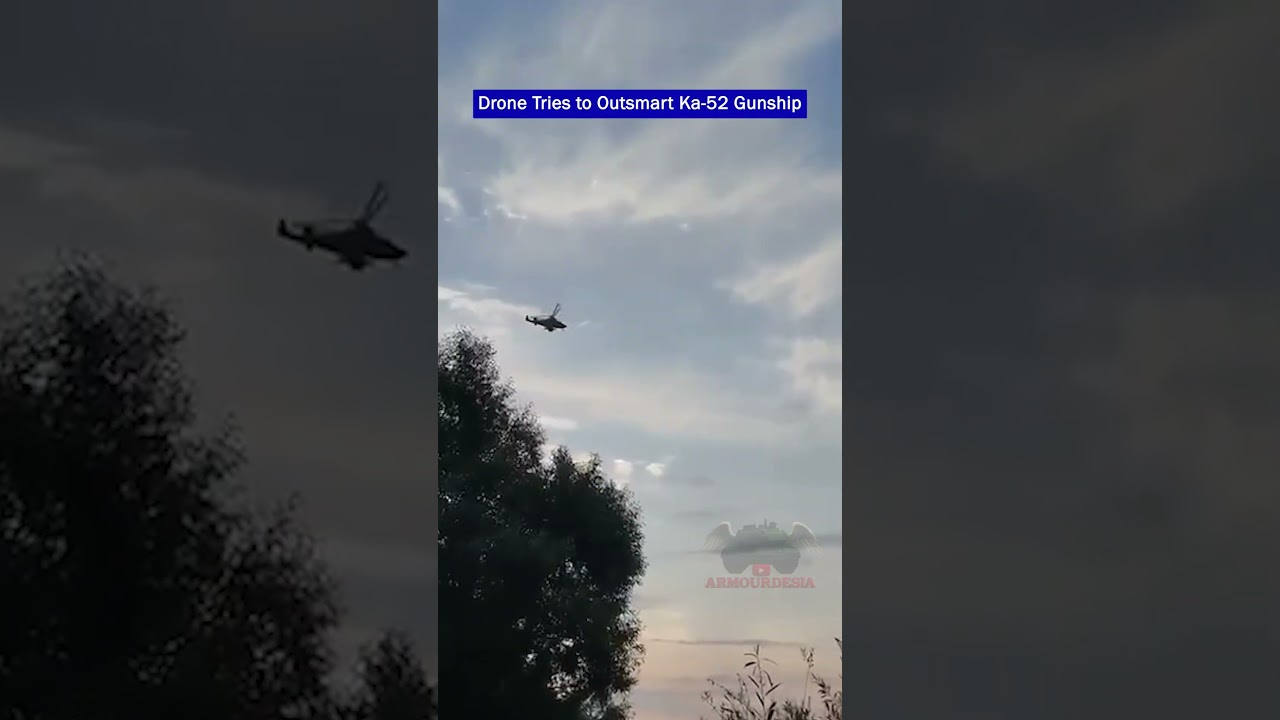 Russian Ka-52 Fires Heat-Seeking Missile at Kamikaze Drone!