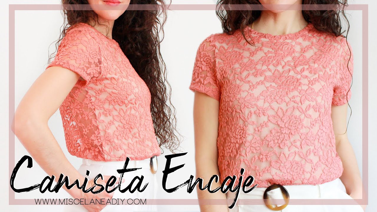 CÓMO COSER UNA CAMISETA DE ENCAJE | Costura para principiantes