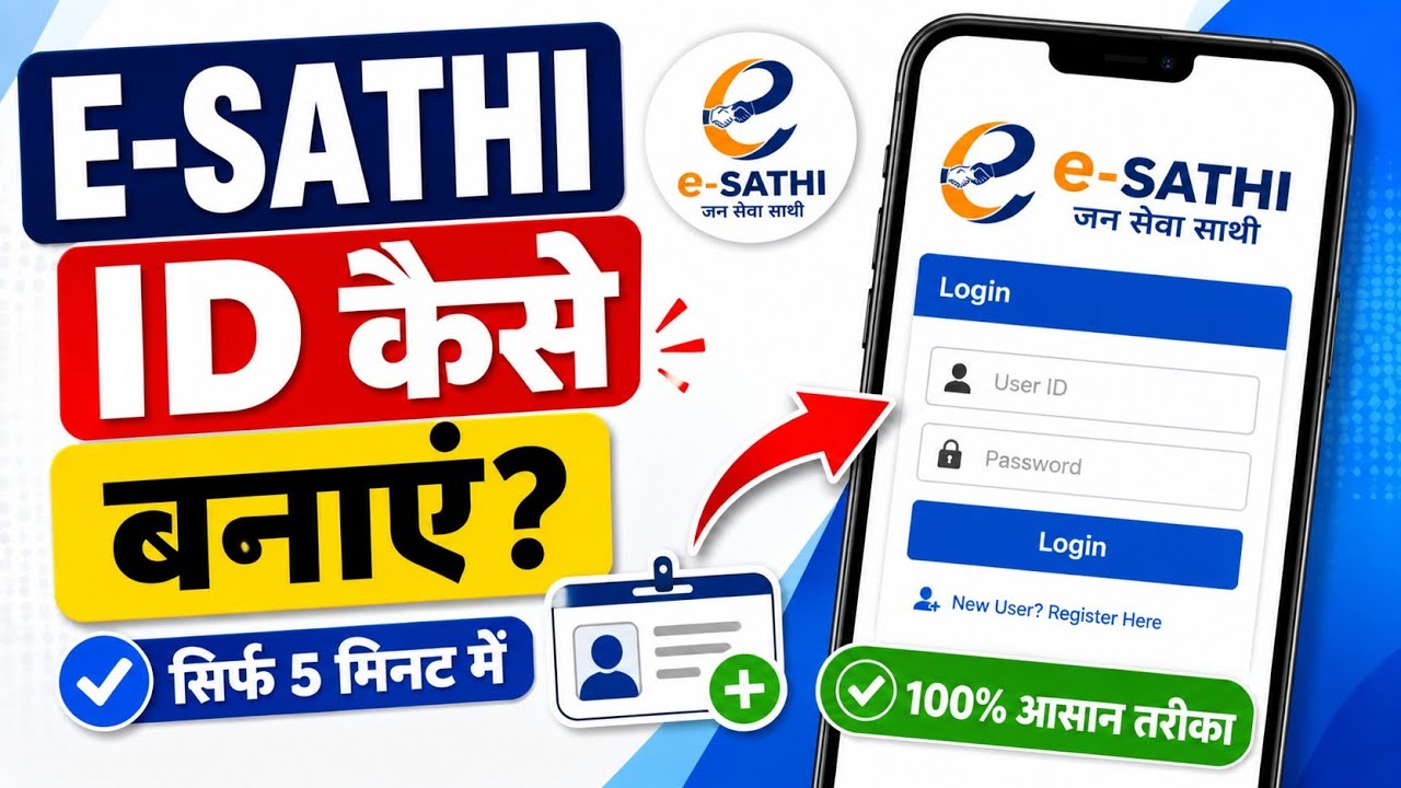 E-Sathi ID कैसे बनाएं? 🔥 e-Sathi Jan Seva Sathi Registration 2026 | New ID Apply