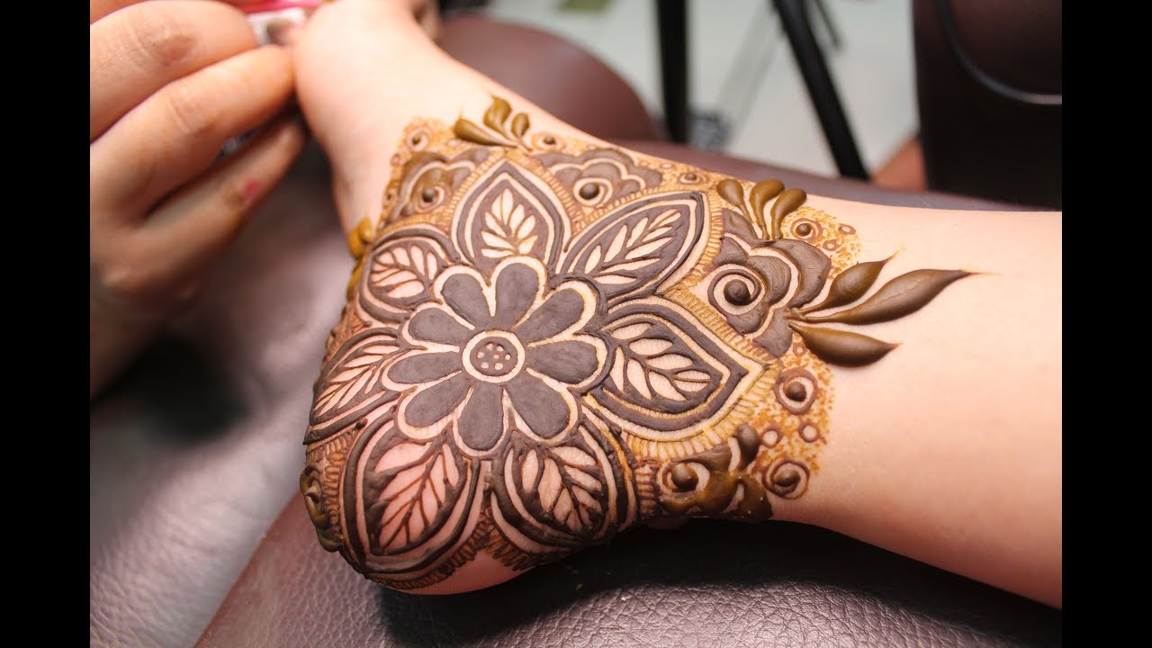 Beautiful Feet Henna Tattoo | Mehendi Design | Arabic Style Henna Tattoo | ASMR