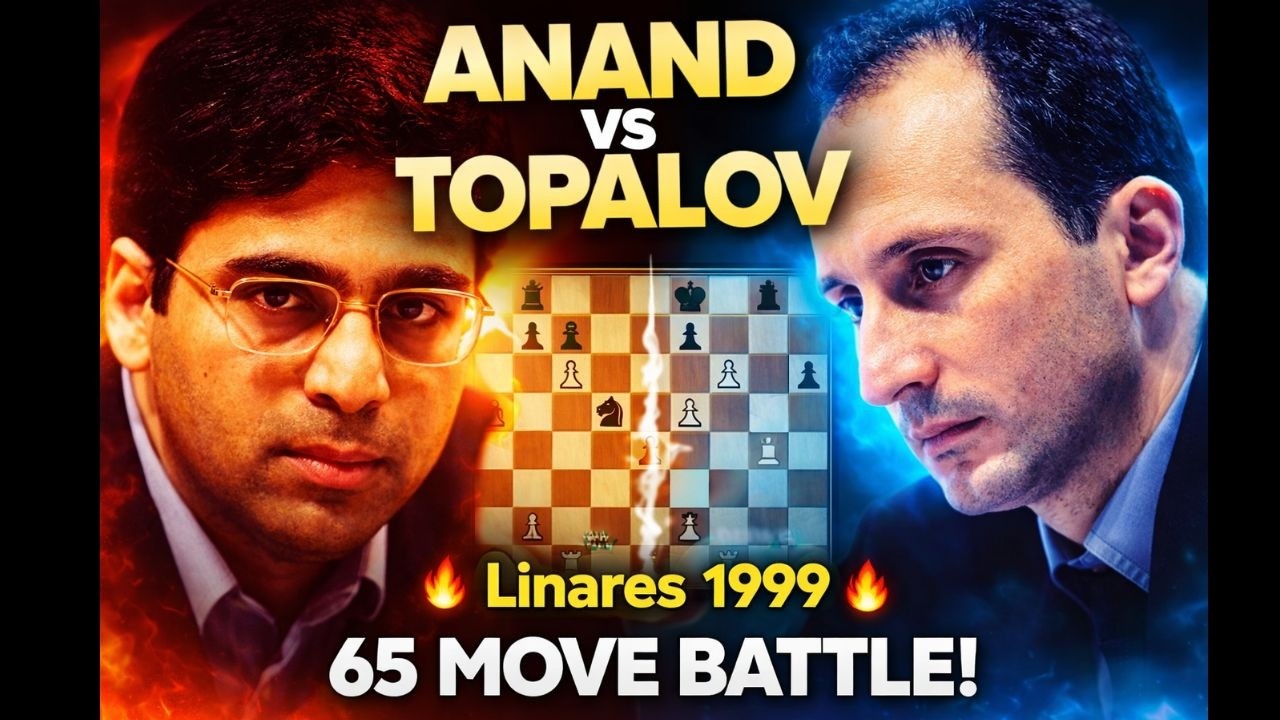 Anand vs Topalov (1999) | Linares Chess Classic Battle | 65-Move Draw Masterpiece