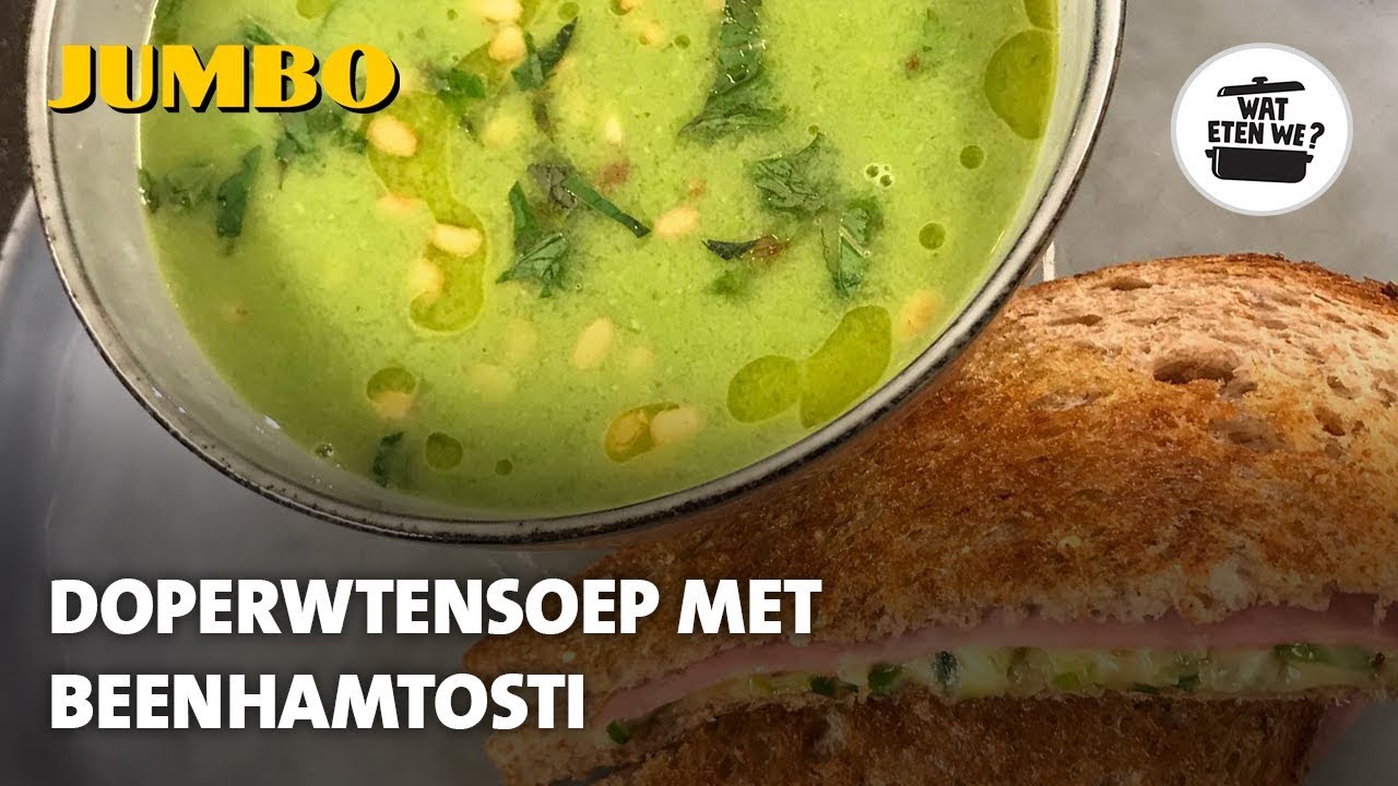 Wat eten we? Doperwtensoep met beenhamtosti