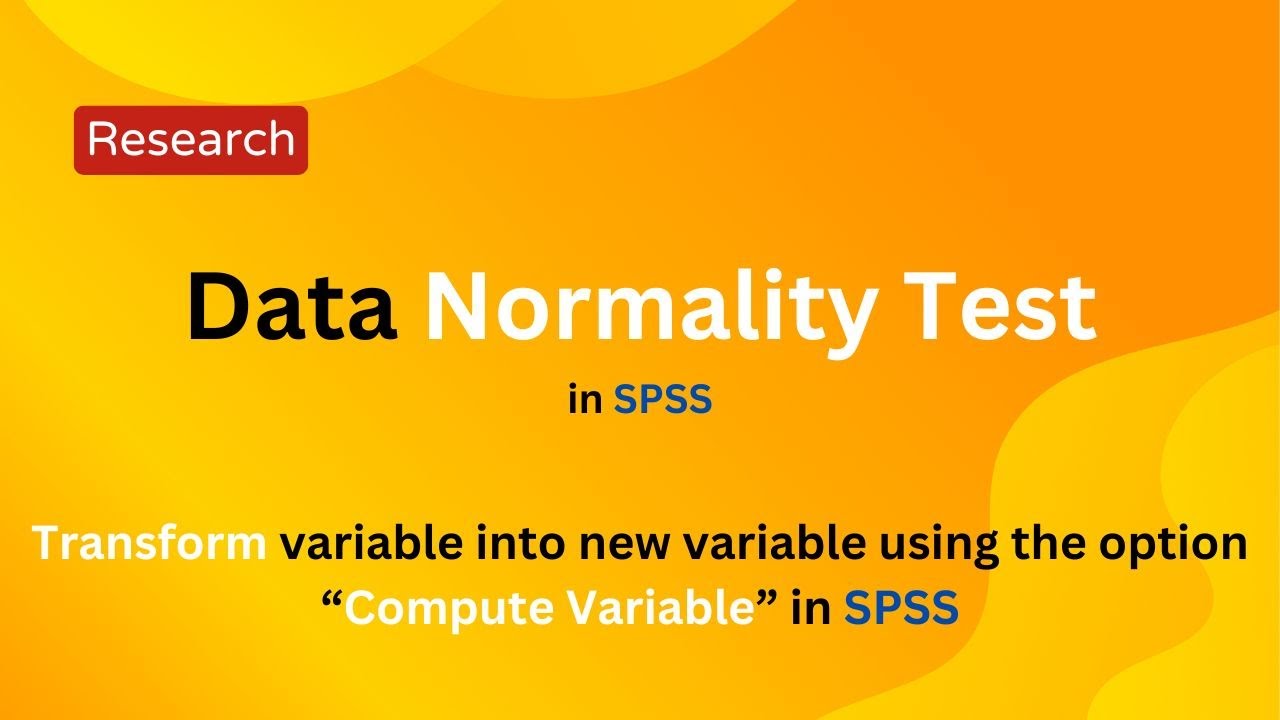 Data Normality Test in Research || Convert Non-Normal Data into Normal Data for Parametric Tests
